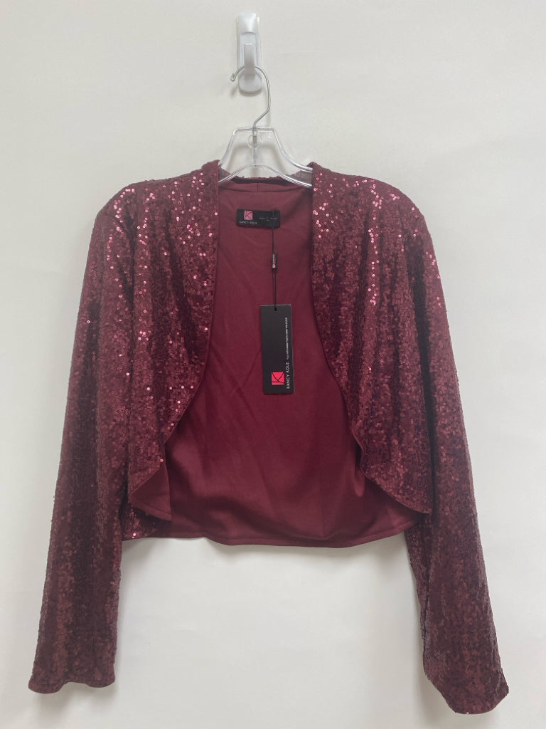 NWT Size L Dark Red Sequins Ladies Jacket