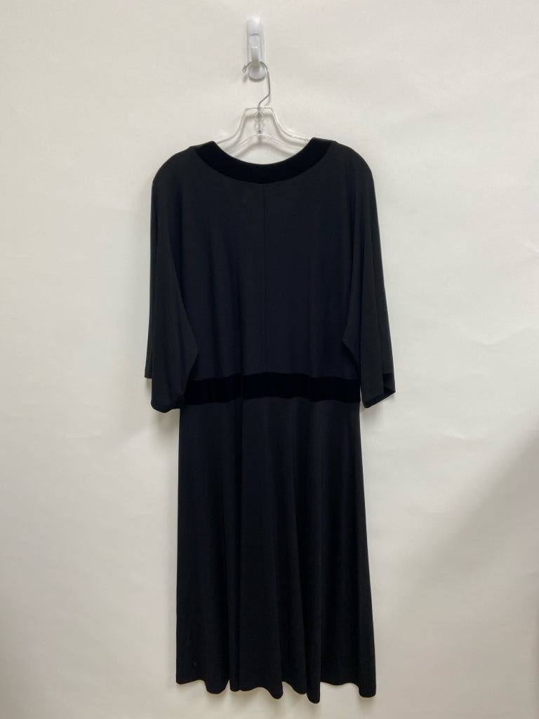 Liz Claiborne Size 1X Black 3/4 Sleeve Plus Size Dress