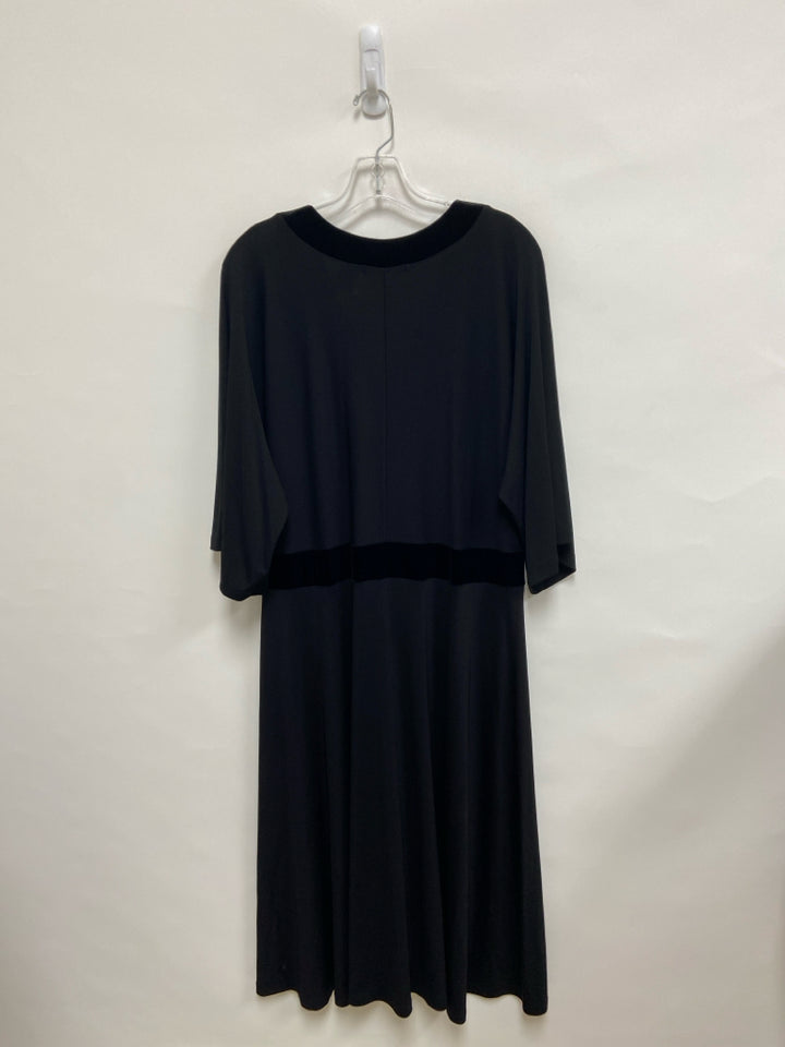Liz Claiborne Size 1X Black 3/4 Sleeve Plus Size Dress