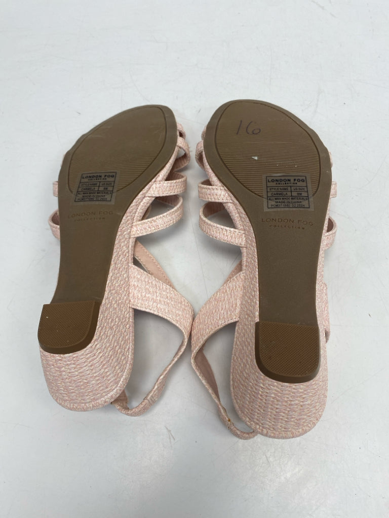 NWOT London Fog  Size 8 Pink Crisscross Sandals