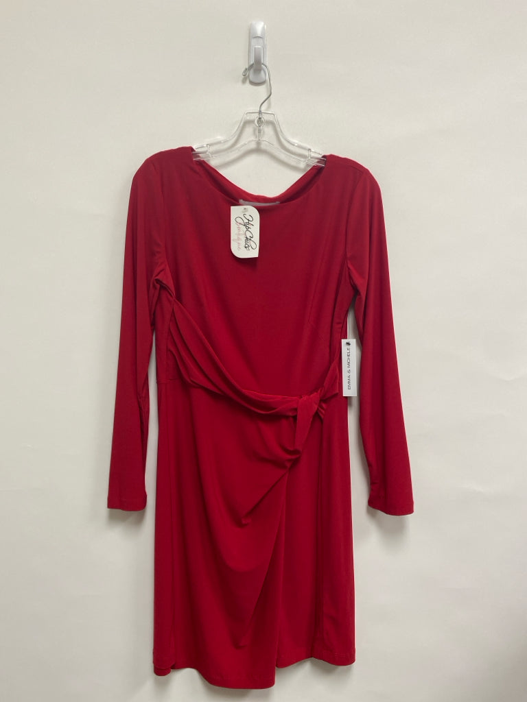 NWT EMMA &amp; MICHELE Size M Red Wrap Ladies Dress