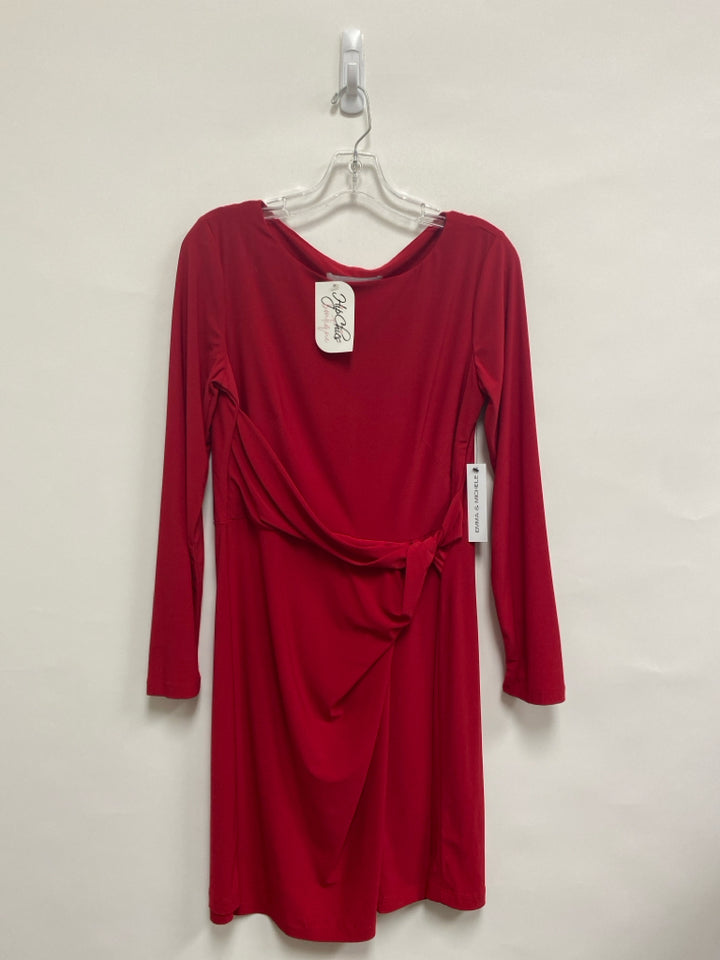 NWT EMMA &amp; MICHELE Size M Red Wrap Ladies Dress