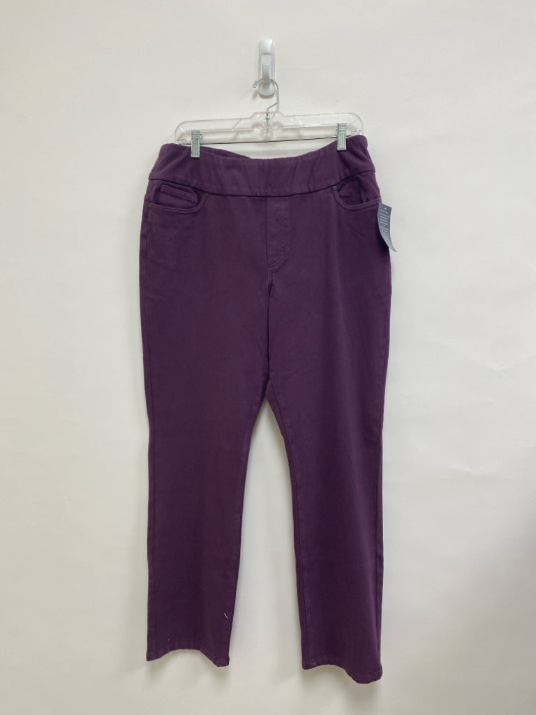 NWT Coldwater Creek  SIZE  16 Purple Pull-on Plus Size Jeans