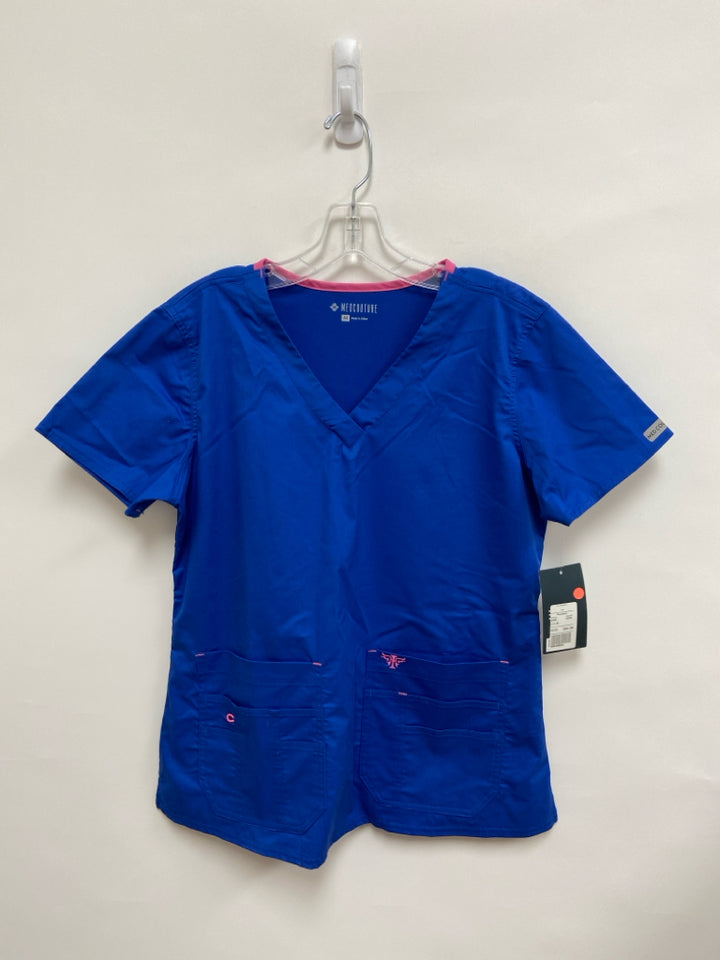 NWT MED COUTURE Size M Blue Uniform Top