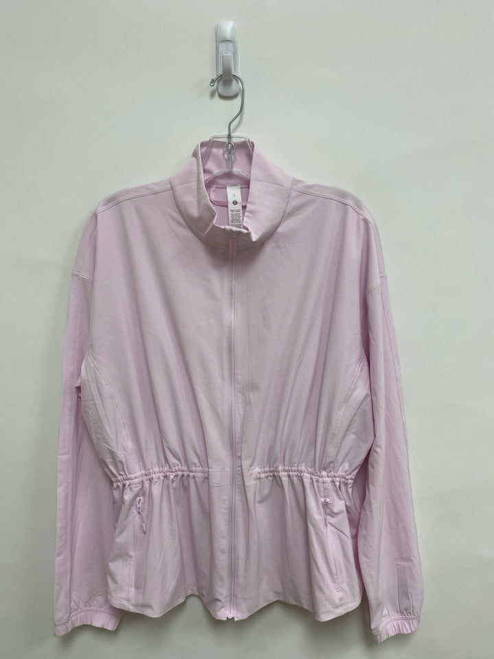 Lululemon Size L Pale Pink Zip Down Athletic Jacket