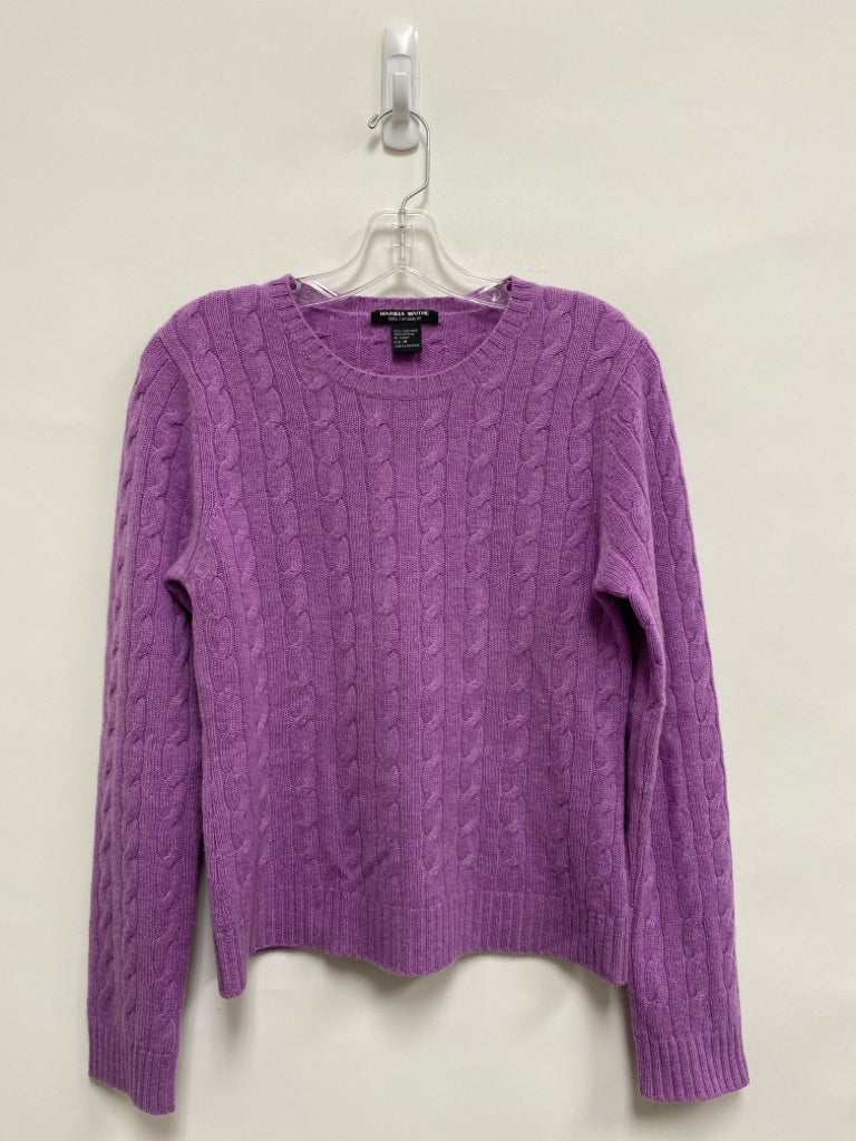 Size M Lavender Cable Knit Cashmere Ladies Sweater