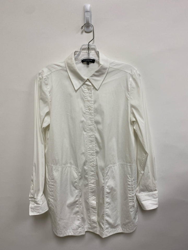 LAFAYETTE 148 Size S White Buttons Long Sleeve Ladies Top