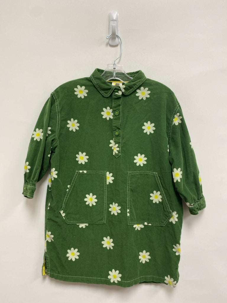 Boden SIZE 6/7 Green Yellow/Cream Flowers Corduroy Girl&