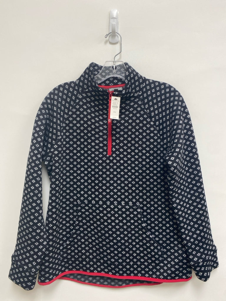 NWT Talbots Size MP Black White Diamond Print Pullover Petite Top