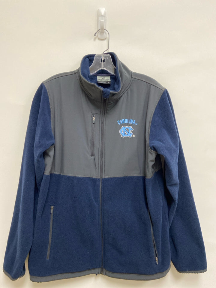 COLOSSEUM Size M Charcoal Navy UNC Zip Down Men&