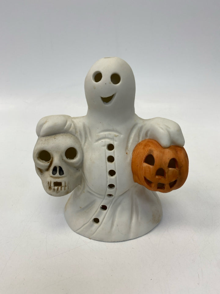 White Orange Ceramic Halloween