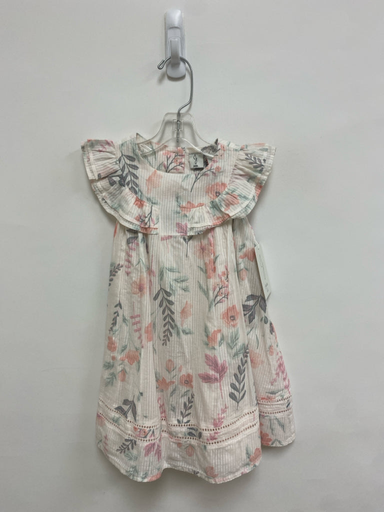 NWT Joie SIZE 3T Pale Pink Multi Color Flowers Sleeveless Cotton Girl&
