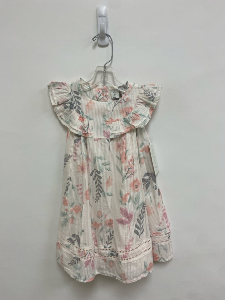 NWT Joie SIZE 3T Pale Pink Multi Color Flowers Sleeveless Cotton Girl&