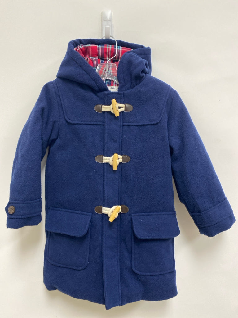 JoJo Maman SIZE 3/4 Navy Button Up Hooded Girl&