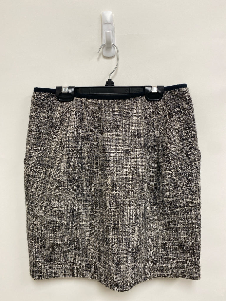 Nanette Lepore Size 2 White Black Mottled Ladies Skirt