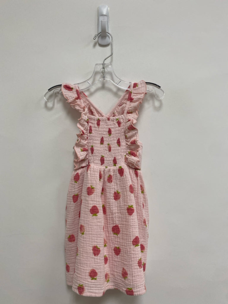 mabel + honey SIZE 3T Pale Peach Pink Strawberry Sleeveless Gauze Girl&