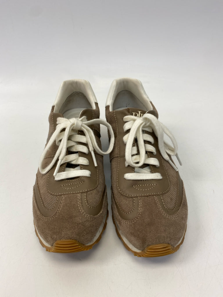 Ralph Lauren  Size 9 Brown White Lace-up Suede Sneakers
