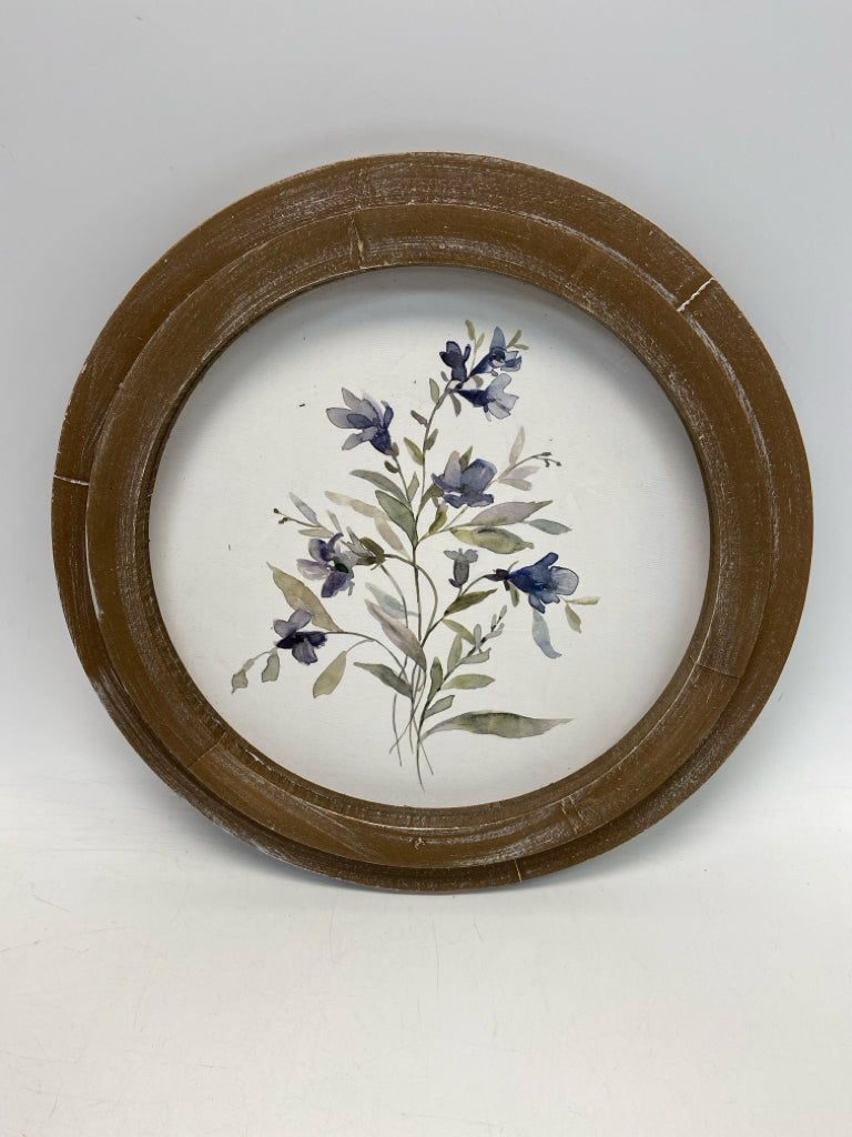 Blue/White Brown Flowers Wall Hanging