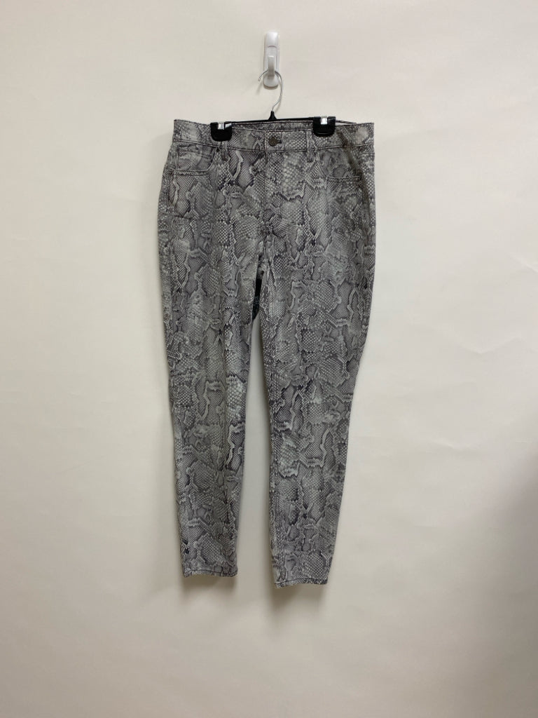 NWT WHBM Size 10 Gray Animal Print Ladies Pants