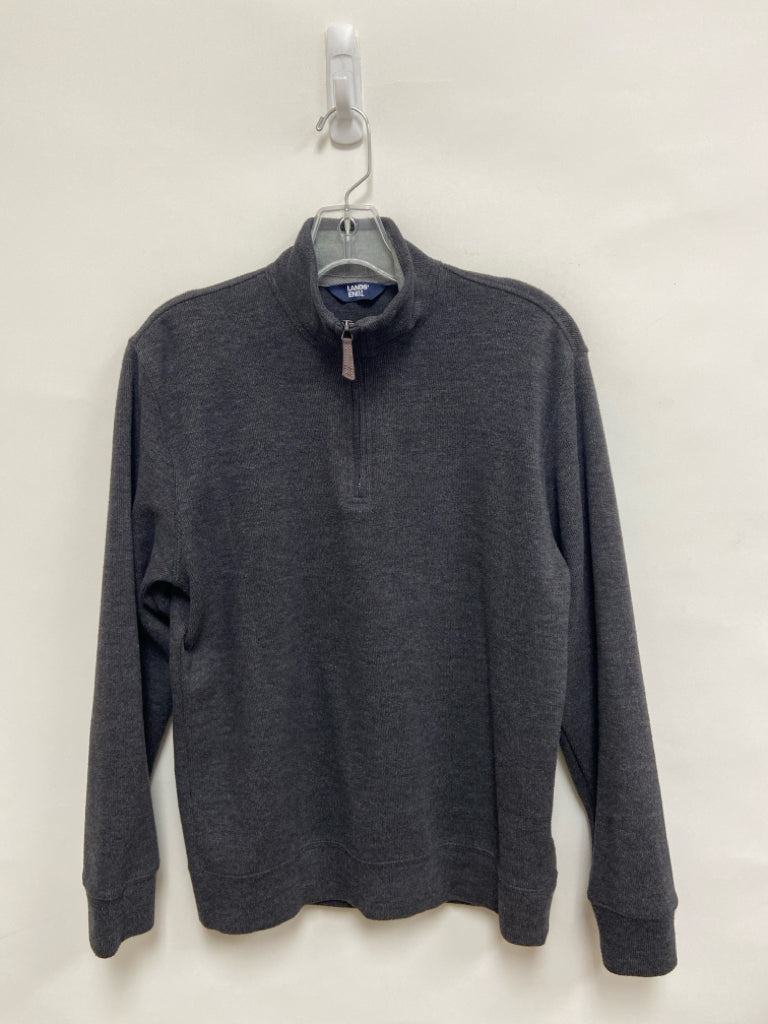 Lands End Size S Gray Quarter Button Men&