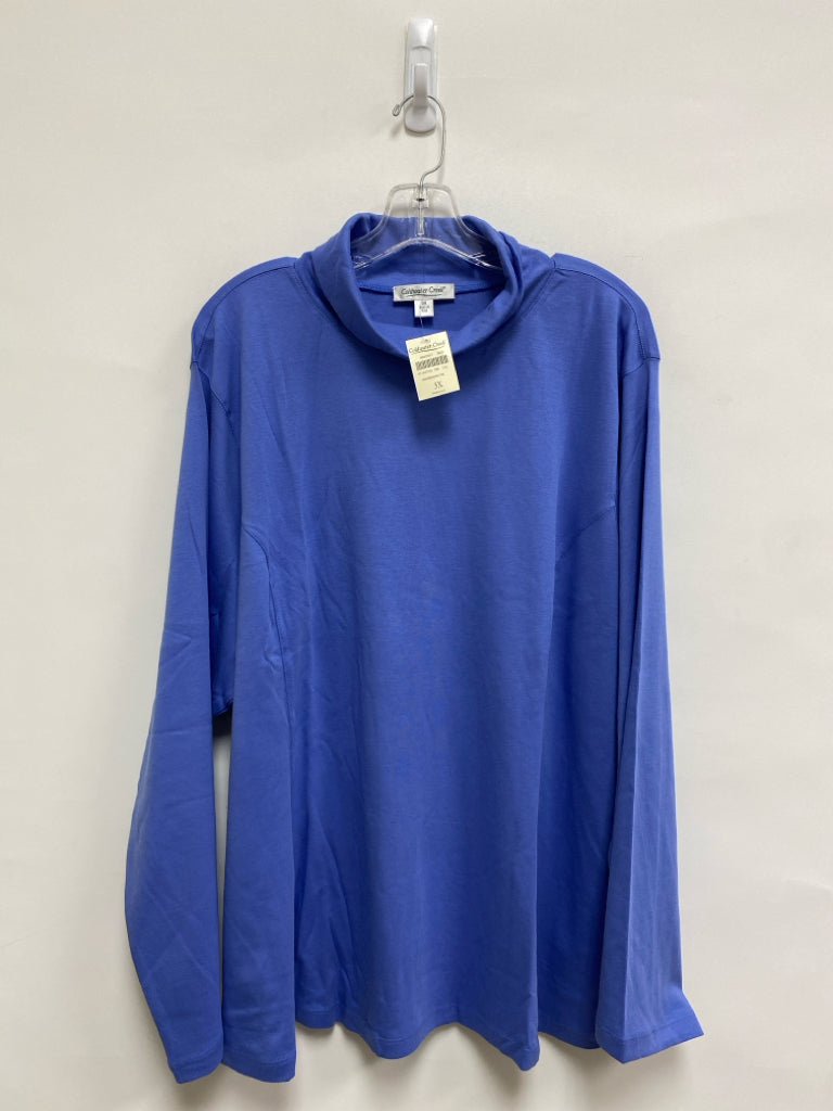NWT Coldwater Creek Size 3X Periwinkle Turtleneck Plus Size Top