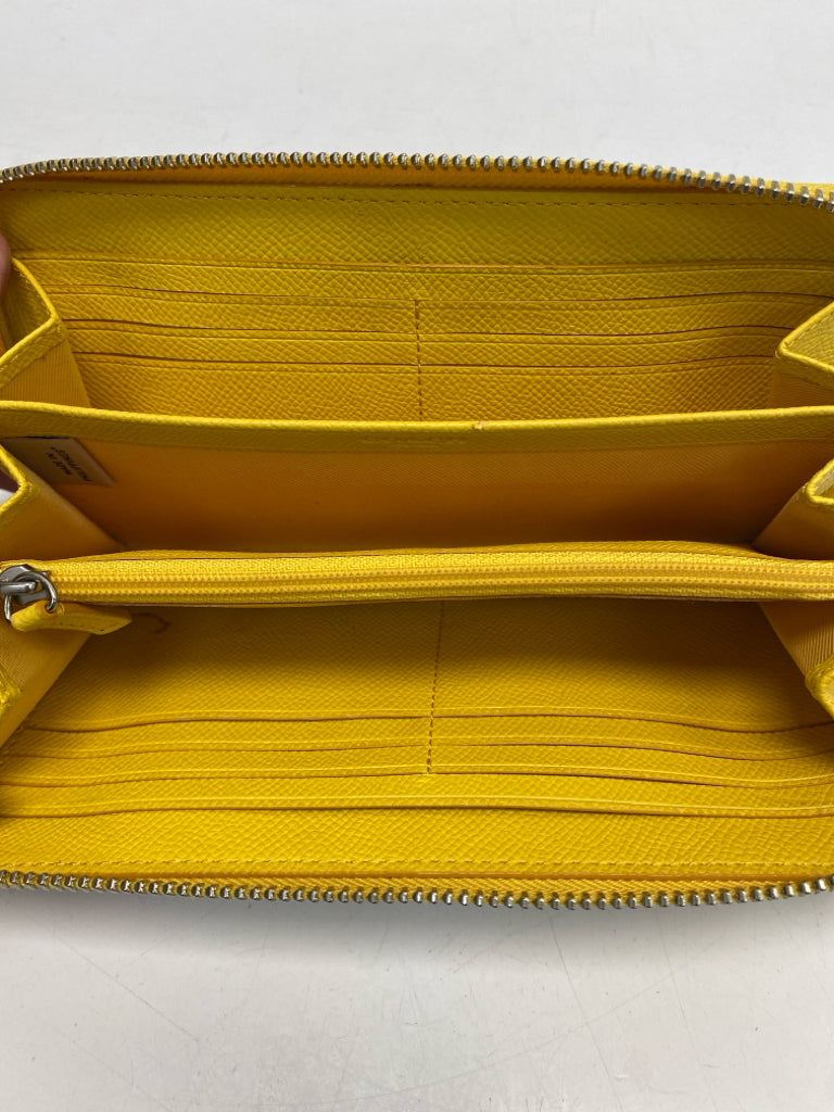 Coach Yellow White Wallet