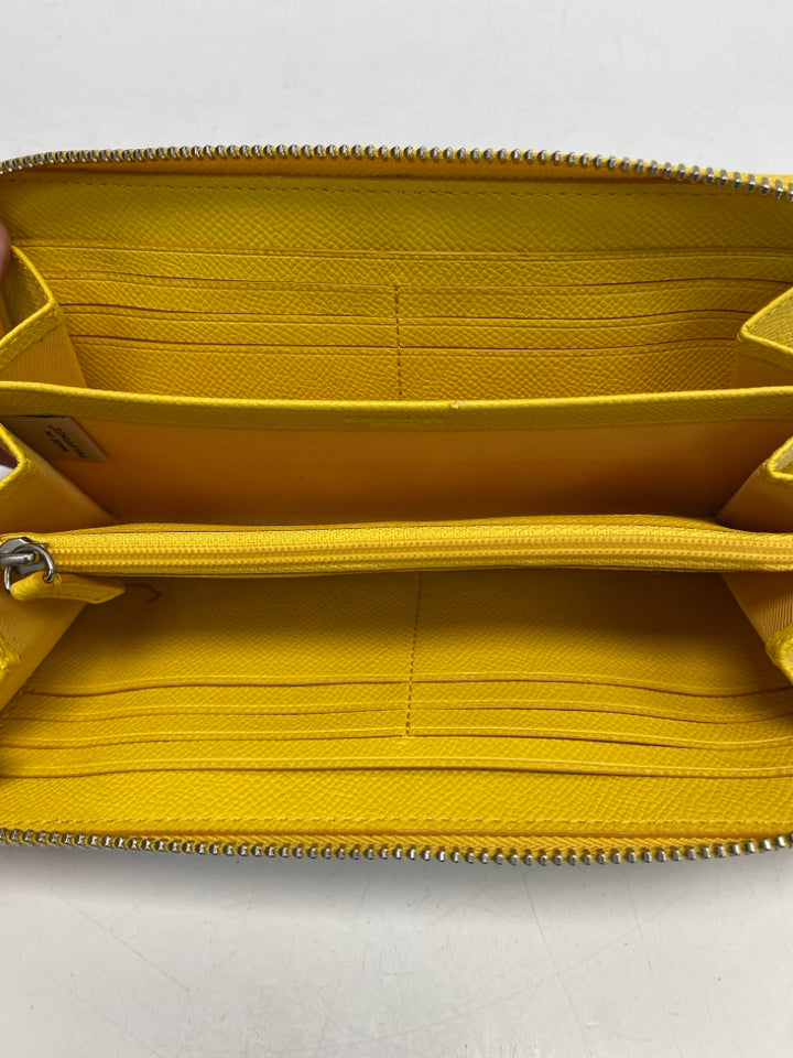 Coach Yellow White Wallet