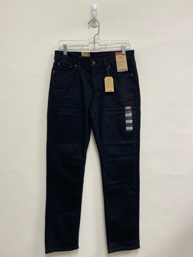 NWT Levi Size 30 Black Denim Men&
