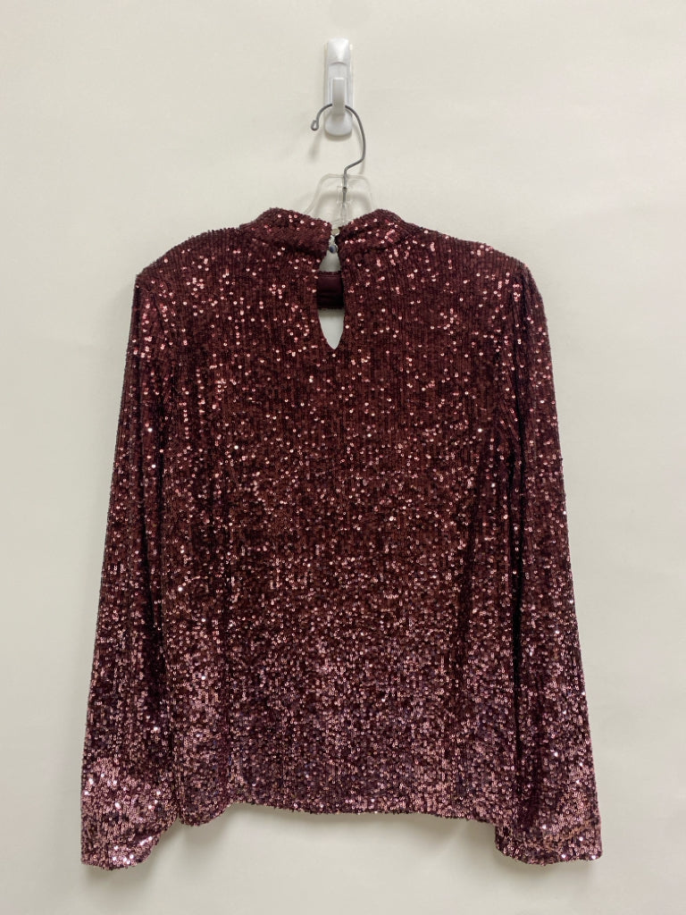 Cable&amp;Gauge Size M Purple Sequins Ladies Top