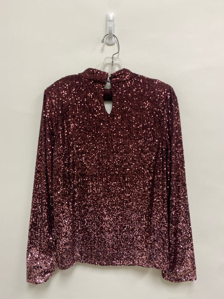 Cable&amp;Gauge Size M Purple Sequins Ladies Top