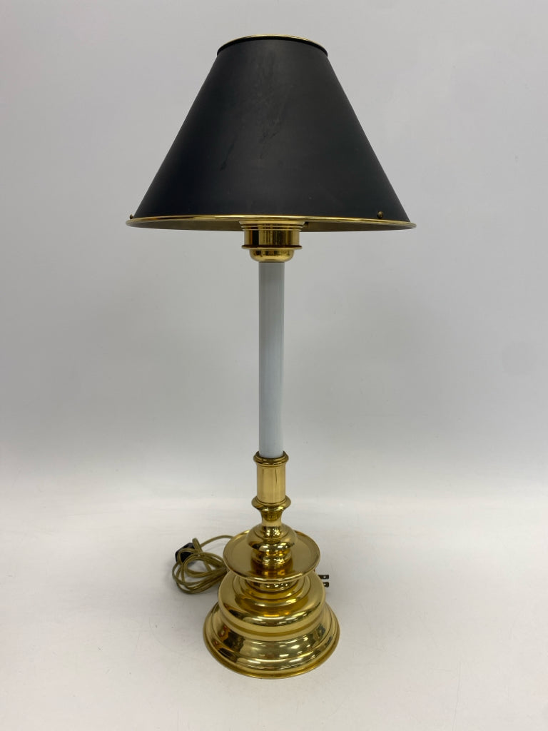 Black/White Brass Metal Lamp