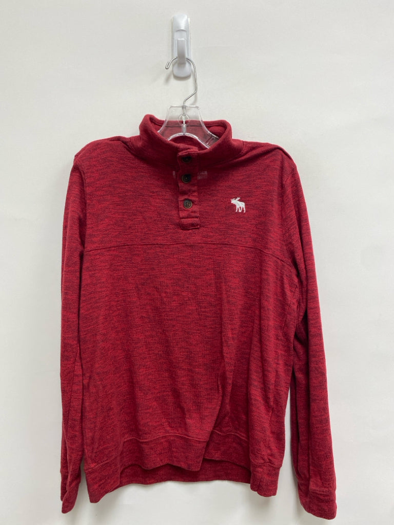Abercrombie Kids SIZE 13/14 Red Charcoal Streaked Pullover Boy&