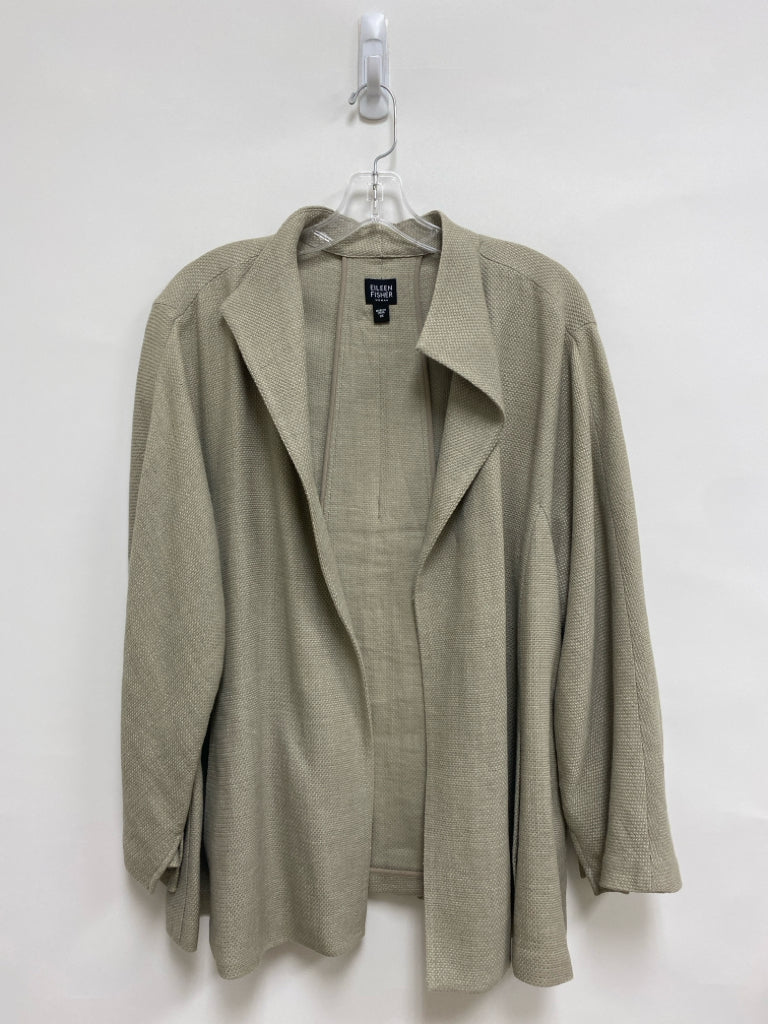 Eileen Fisher  SIZE  1X Beige Texture Drape Plus Size Jacket