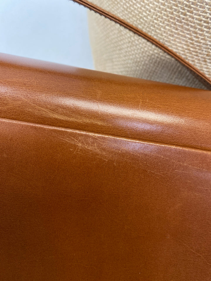 YSL Brown Heart(s) Leather Handbag