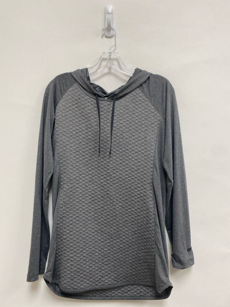 Columbia Size S Dark Gray Heather Hooded Long Sleeve Ladies Top