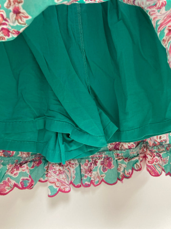 Crew Cuts SIZE 8 Aqua Coral/Tan Paisley Girl&