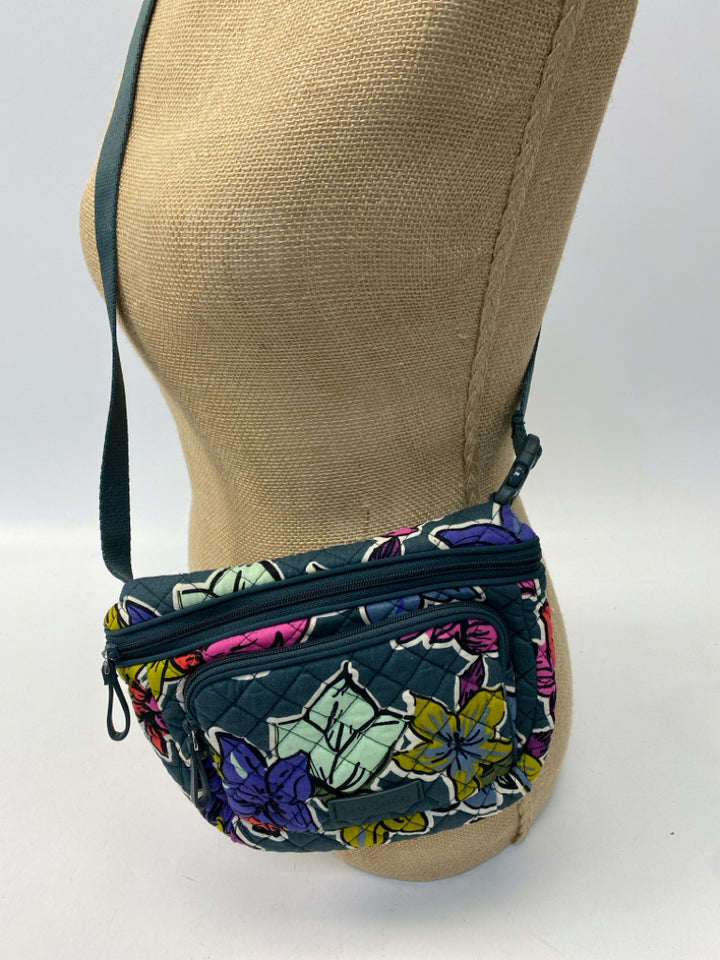 Vera Bradley Green Multi-Color Floral Crossbody