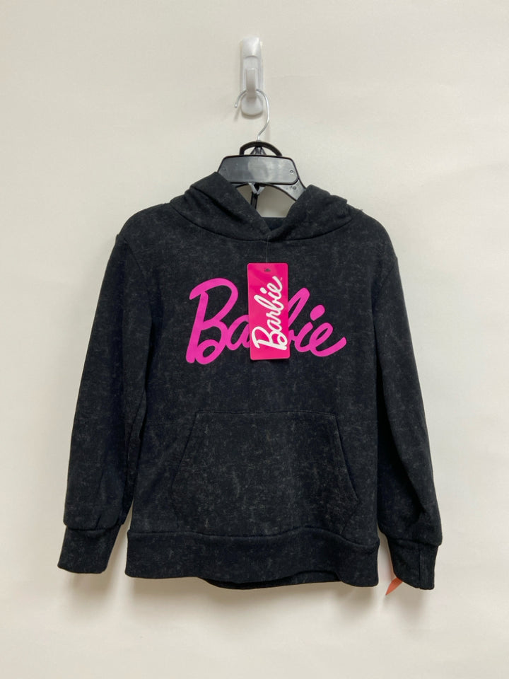 NWT Barbie SIZE 7/8 Charcoal Hot Pink Logo Hooded Girl&