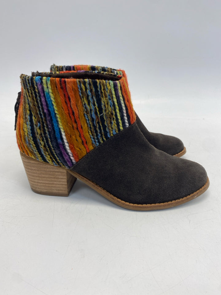 Toms US Shoe Size 7 Brown Multi-Color Zipper Boots