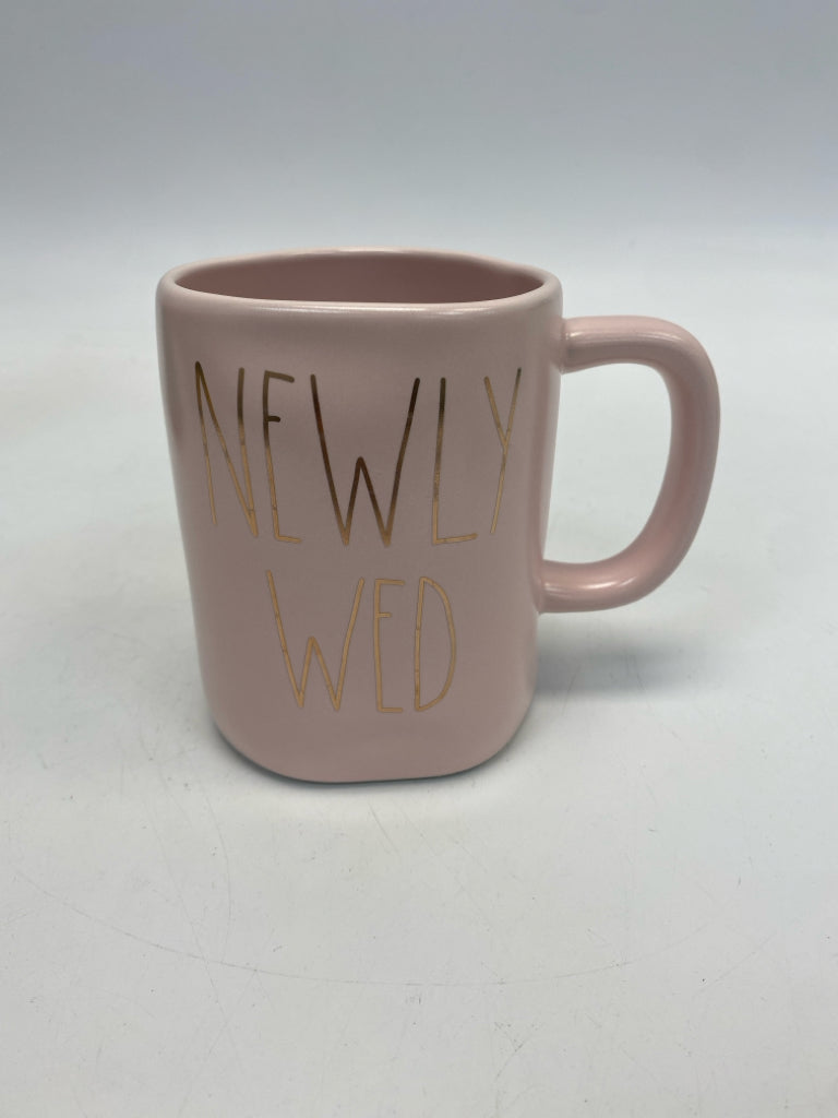 Rae Dunn Pink Gold Coffee Mug