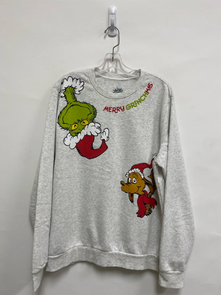 Size L Gray Red/Green Ladies Sweatshirt