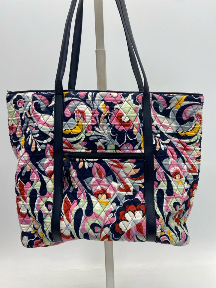 Vera Bradley Navy Pink/Multi Floral Tote Bag