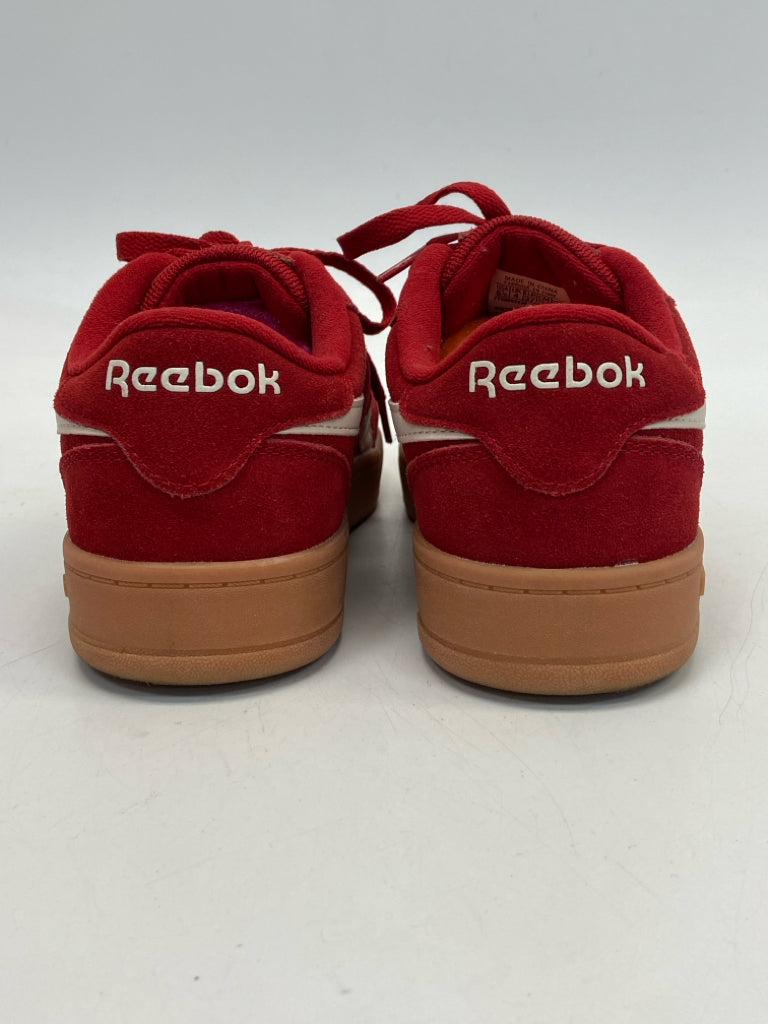 Reebok  Size 6.5 Red Lace-up Sneakers