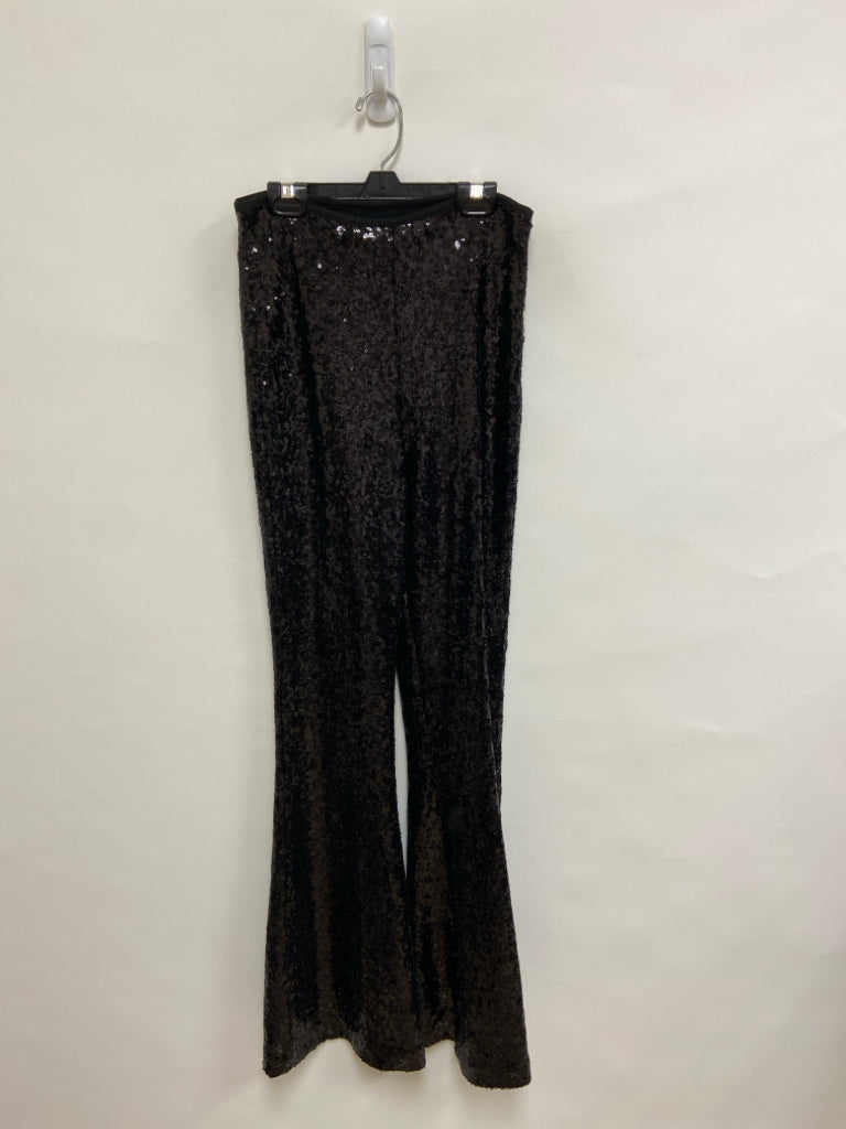 Anthropologie Size 4 Black Sequins Pull-on Ladies Pants