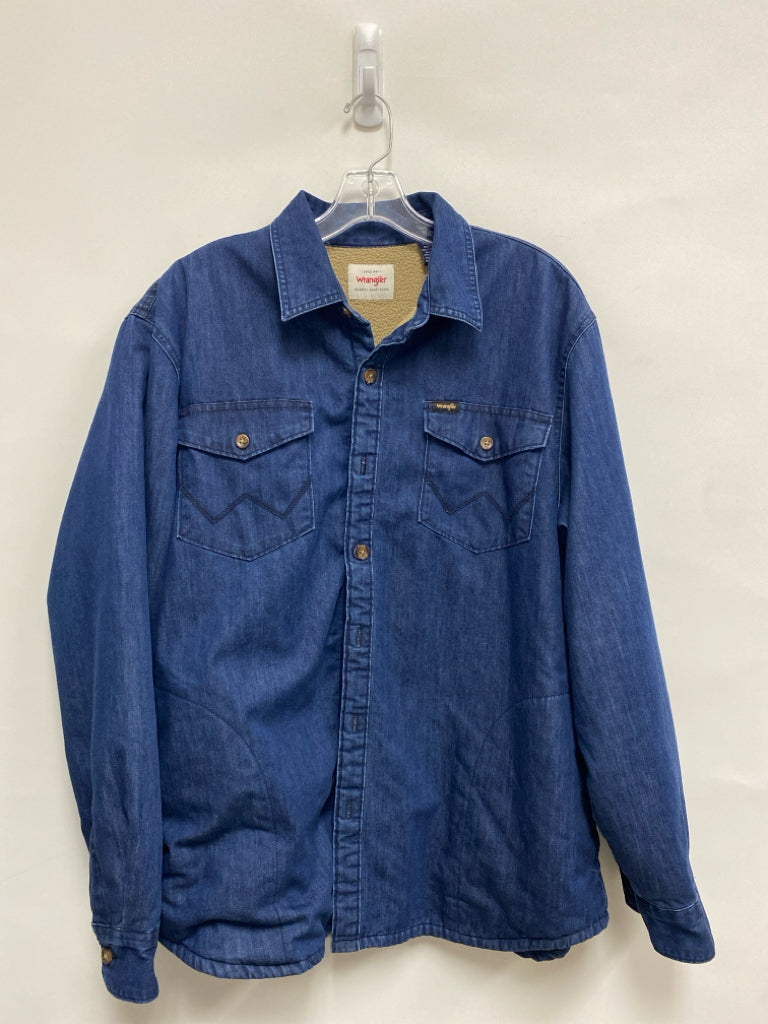 Wrangler Size L Dark Blue Denim Men&