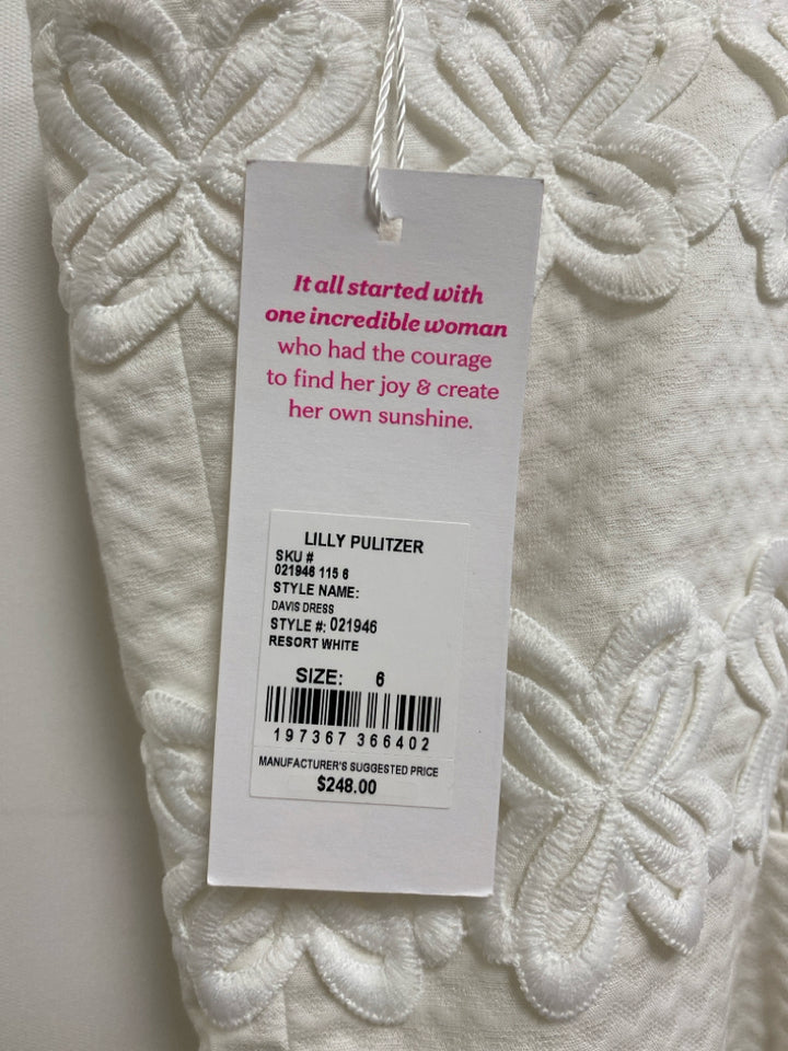 NWT LILLY PULITZER Size 6 White Sleeveless Ladies Dress