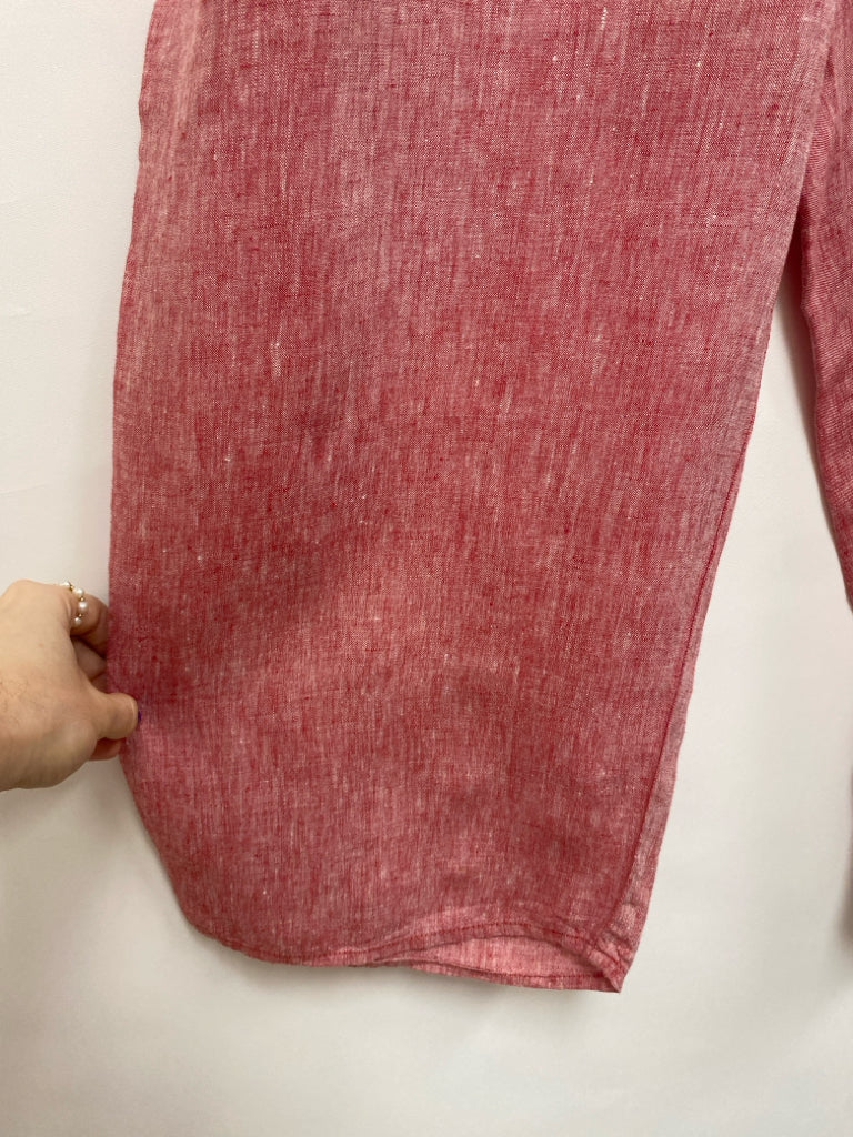 Flax Size L Pale Red Wide Leg Ladies Pants