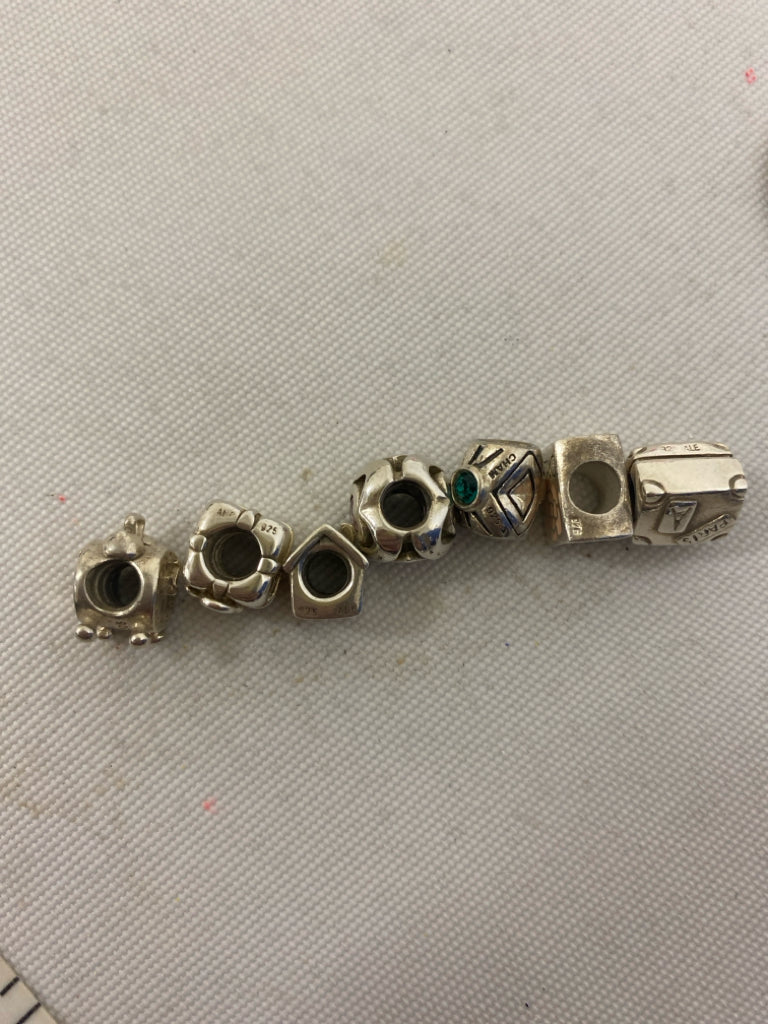 Pandora Silver Multi Color Shapes Bracelet