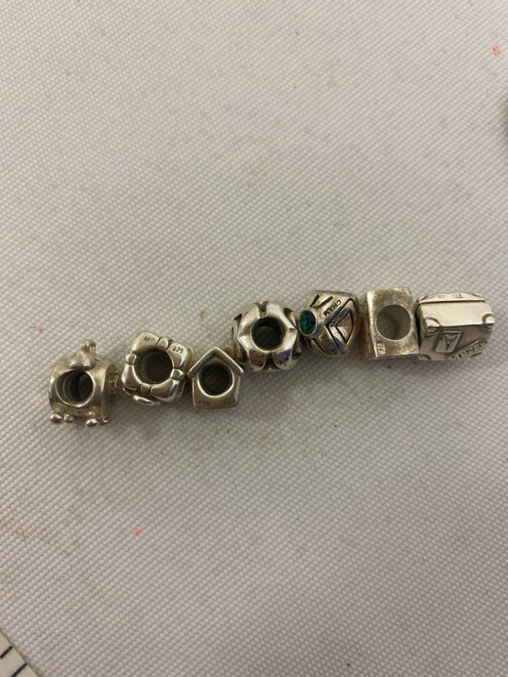 Pandora Silver Multi Color Shapes Bracelet
