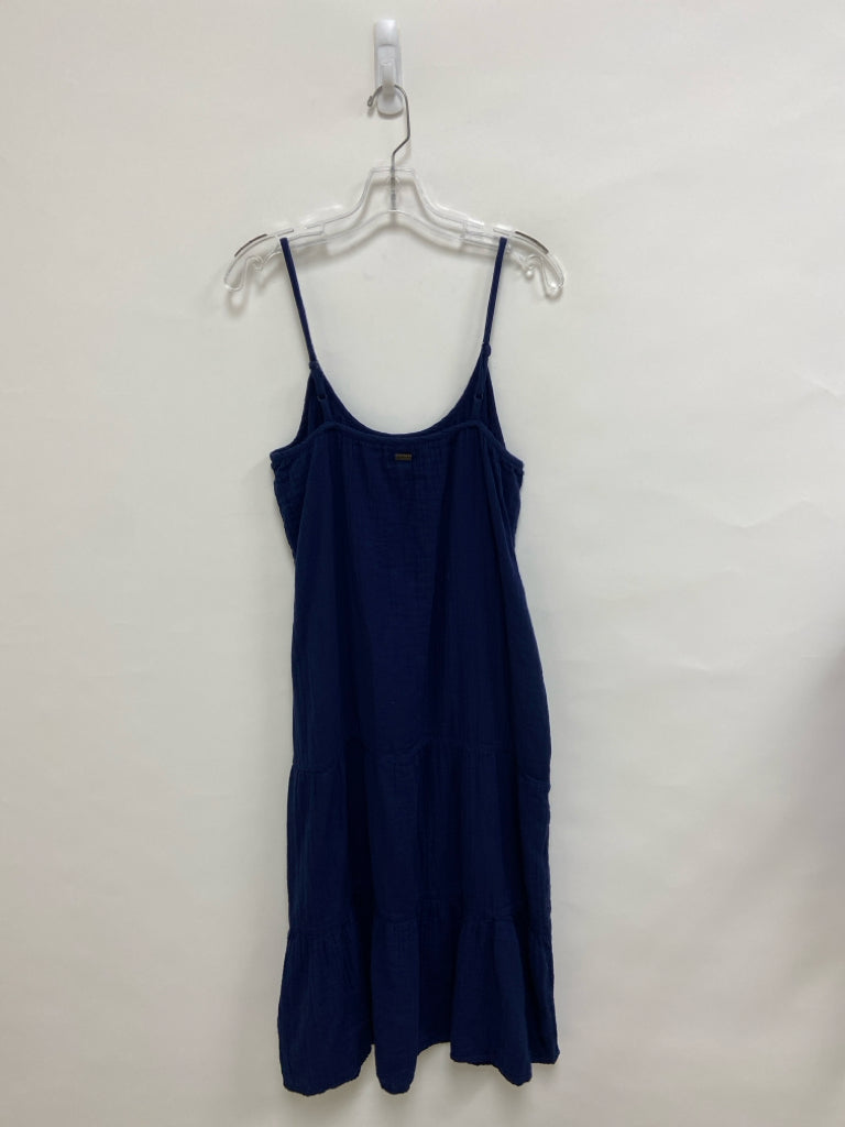 Size L Navy Sleeveless Gauze Ladies Dress